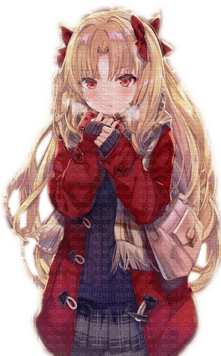 Rena red anime Girl Mädchen Winter - 無料png