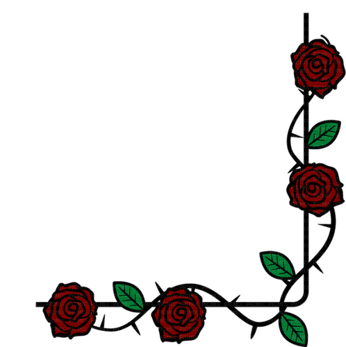 Frame roses - nemokama png