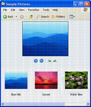 Windows XP sample pictures - Zdarma animovaný GIF
