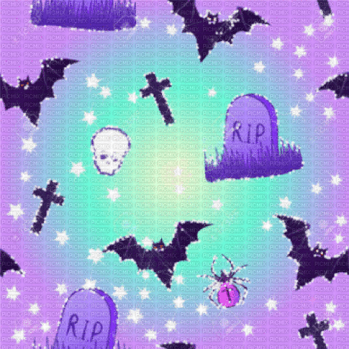 Pastel goth purple black bats  M Fabric  Spoonflower