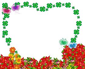 cadre coeur fleurs - GIF animado grátis