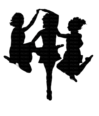 Kaz_Creations Silhouette Dancing - PNG gratuit
