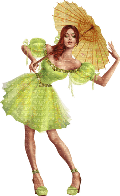 woman with umbrella bp - png grátis