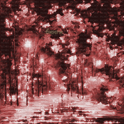 Y.A.M._Art Autumn background red - GIF เคลื่อนไหวฟรี