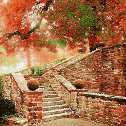 soave background animated autumn vintage stairs - Бесплатный анимированный гифка