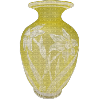 Gelbe Vase - gratis png