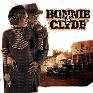 bonnie and clyde gangster - ücretsiz png