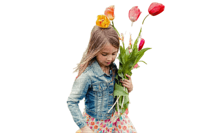 flower,tulip,baby,children - gratis png
