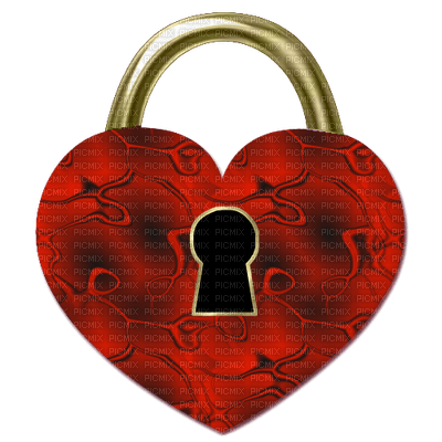 Kaz_Creations Valentine Deco Love Heart Padlock - PNG gratuit