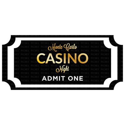 Text  Casino White Black Gold - Bogusia - Free PNG