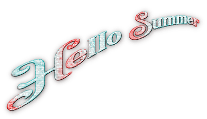 soave text hello summer pink teal - bezmaksas png