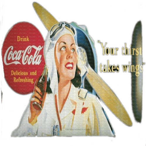 coca cola vintage pilot - gratis png