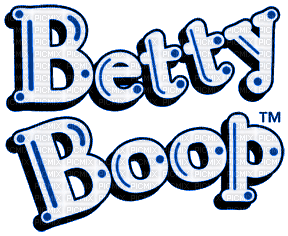 betty boop text blue - бесплатно png
