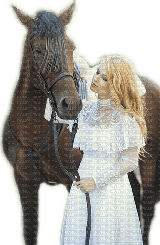 Rena Pferd Braut Bride Woman Mädchen - png ฟรี