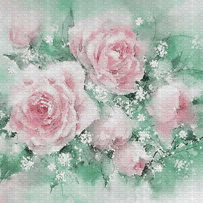 soave background animated flowers vintage rose - Nemokamas animacinis gif