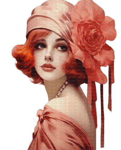 Портрет рыжей девушки - PNG gratuit