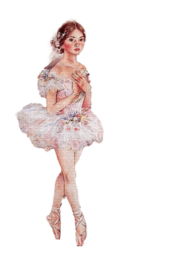 dolceluna girl ballerina painting - png ฟรี