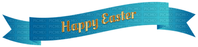 Kaz_Creations Easter Deco Banner Text Happy Easter - kostenlos png