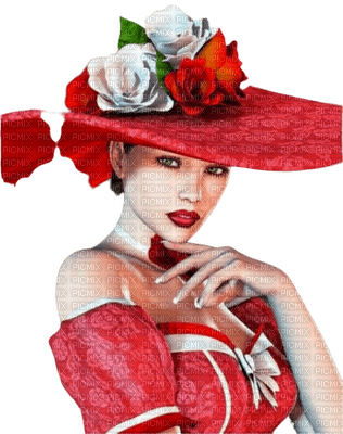 mujer con sombrero by EstrellaCristal - png ฟรี