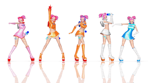 Space Channel 5 ulala outfit line up - ingyenes png