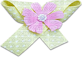 soave deco bow flowers scrap pastel pink green - PNG gratuit