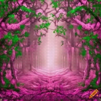 Pink Forest with Green - gratis png