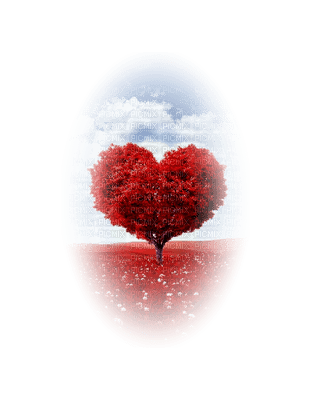 Tree, Trees, Deco, Heart, Red - Jitter.Bug.Girl - png gratuito