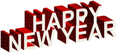 Kaz_Creations Happy-New-Year-Logo-Text - PNG gratuit