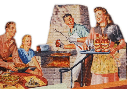 vintage grill milla1959 - png ฟรี