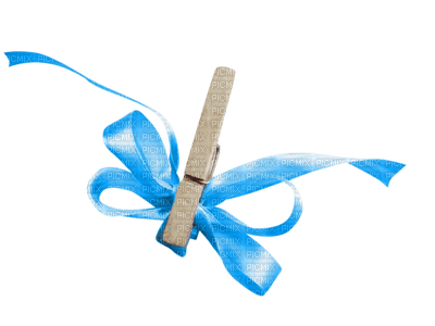 Kaz_Creations  Deco Baby Blue Peg Ribbons Bows - PNG gratuit
