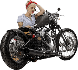 woman with motorbike bp - фрее пнг
