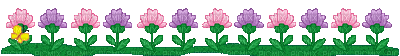 barre fleurs animézs - GIF animado gratis