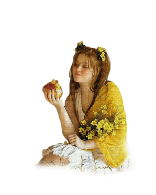 Kaz_Creations Woman Femme Yellow - 免费PNG