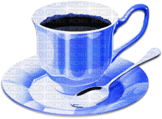 soave deco cup coffee blue - 無料png