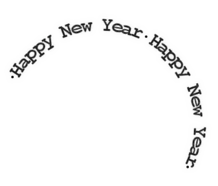 soave text new year happy black white - png gratuito