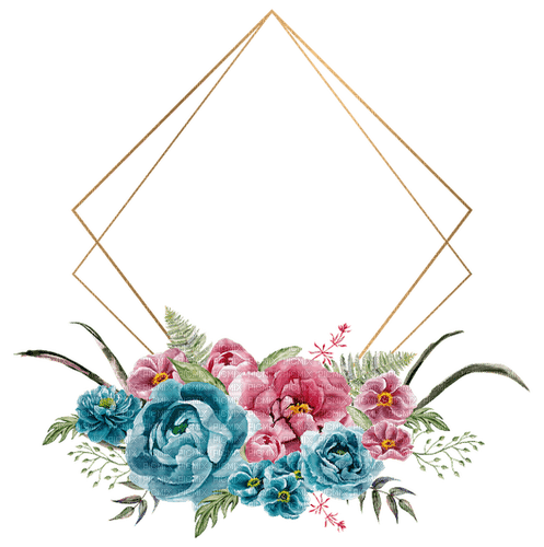 kikkapink floral frame - безплатен png