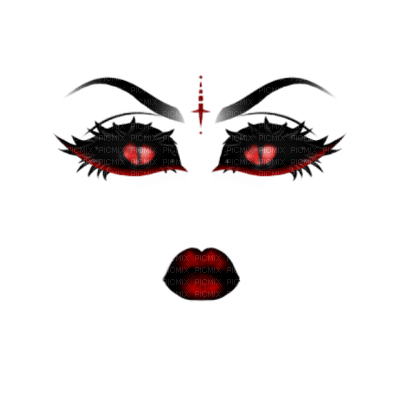 Gothic face makeup bp - zdarma png