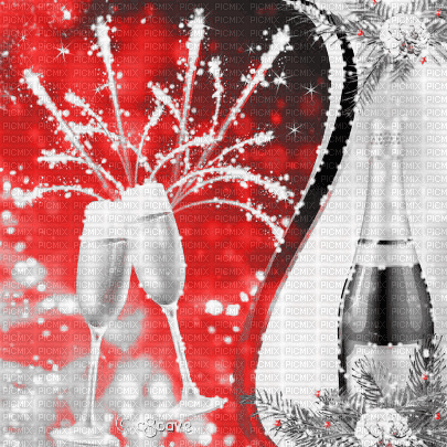 soave background animated new year  glass bottle