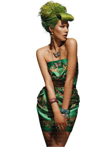 Woman Green  - Bogusia - Free PNG