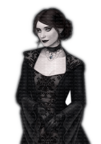 Rena black Gothic Woman Frau - бесплатно png