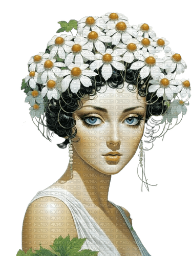 loly33 femme marguerite - darmowe png
