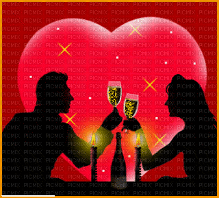 Couple.champagne.Love.Fond.red.Victoriabea - Безплатен анимиран GIF