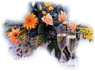 patymirabelle fleurs et champagne - PNG gratuit