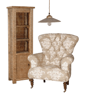 Furniture Chair Bookshelf Hanging Light - png ฟรี