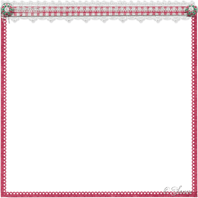 soave frame vintage lace pink green - png ฟรี