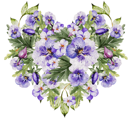 kikkapink heart flowers deco - 無料png