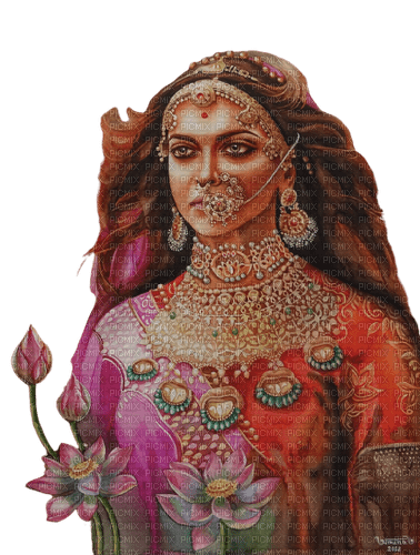 dolceluna indian woman flower flowers - δωρεάν png