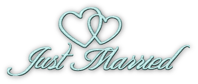 soave text wedding just married  teal - δωρεάν png