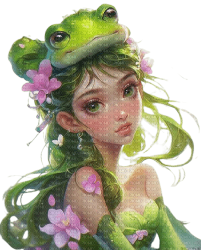 loly33 femme grenouille - 免费PNG