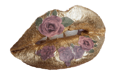 labios y rosas - png grátis